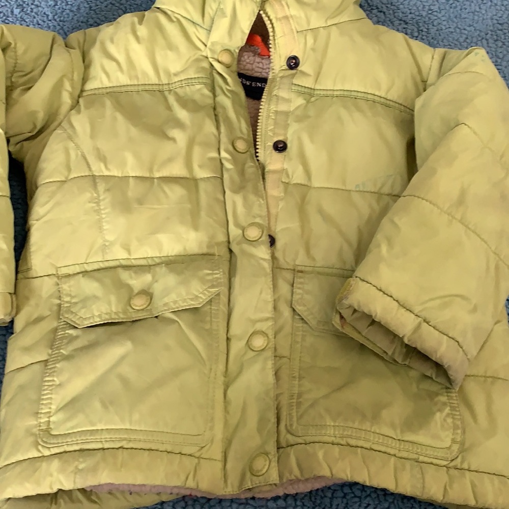 Lands end lime green jacket girls size S (4) - Picture 2 of 10